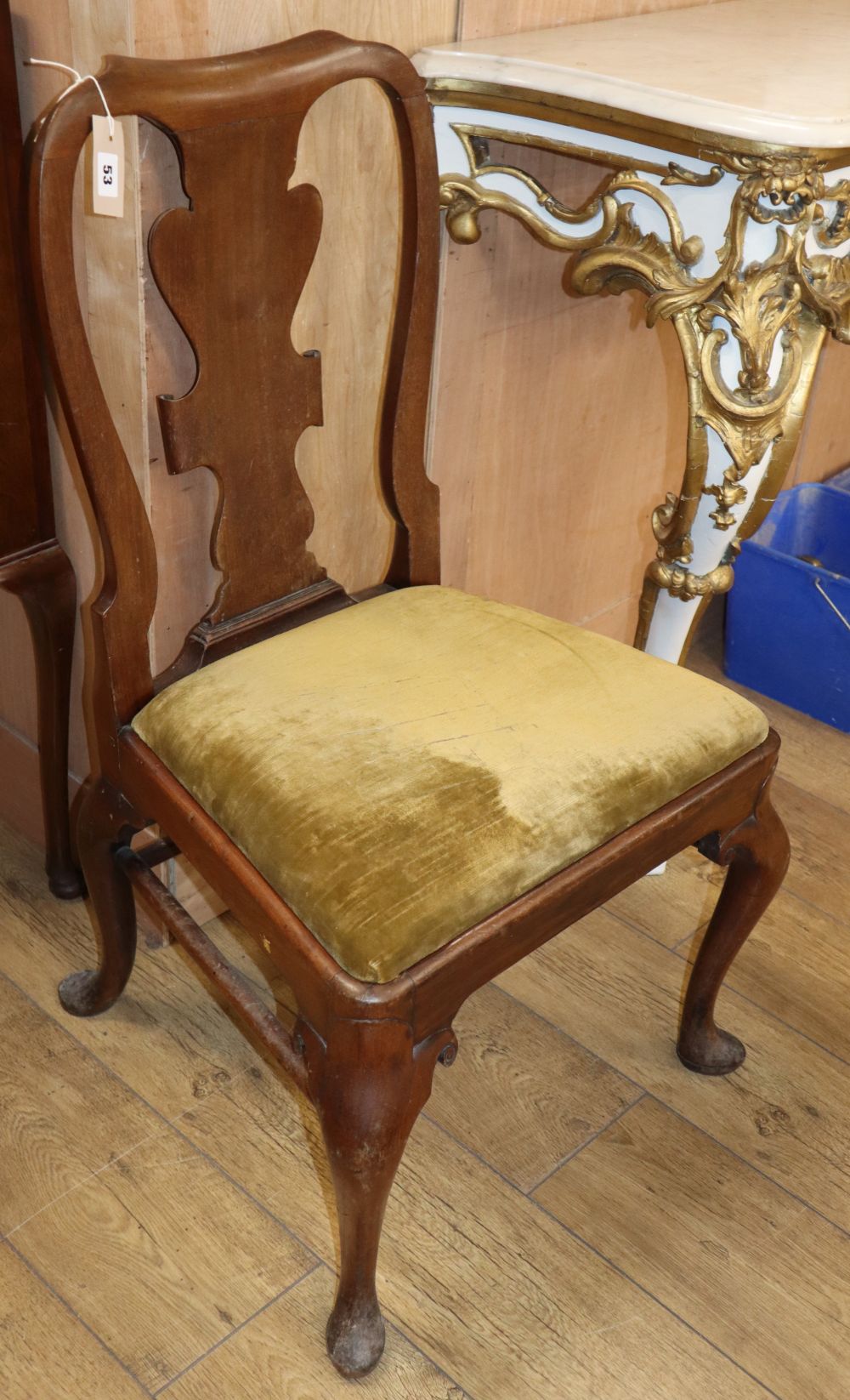 An 18th century walnut side chair
